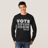 Stem John Lewis citaat alsof we nog nooit vóór Bef T-shirt (Voorkant volledig)