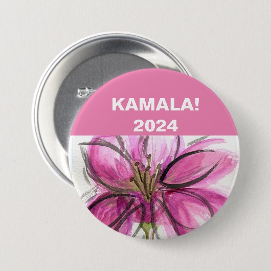 STEM! Kamala 2024 Ronde Button 7,6 Cm (Voorkant /achterkant)