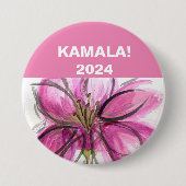 STEM! Kamala 2024 Ronde Button 7,6 Cm (Voorkant)