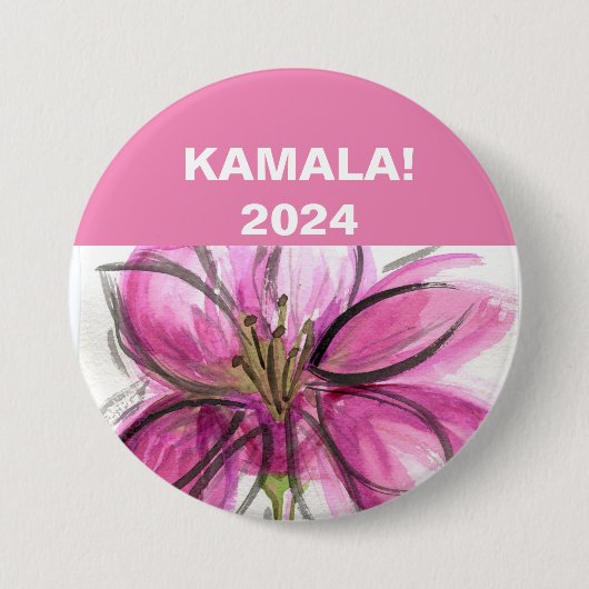 STEM! Kamala 2024 Ronde Button 7,6 Cm (Voorkant)