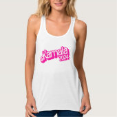 Stem Kamala Harris 2024 Hot Pink Logo Tanktop (Voorkant)