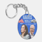 Stem-Kamala-Harris en Tim-Walz-2024_ Sleutelhanger (Voorkant Links)