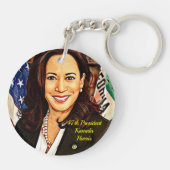 Stem-Kamala-Harris en Tim-Walz-2024_ Sleutelhanger (Achterkant)