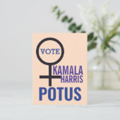 Stem Kamala Harris President Vrouw Symbool Briefkaart (Staand voorkant)