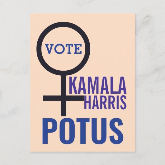 Stem Kamala Harris President Vrouw Symbool Briefkaart (Voorkant)