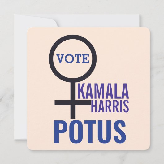Stem Kamala Harris President Vrouw Symbool Kaart (Voorkant)