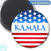 Stem Kamala Harris USA Vlag Typografie Aangepaste  Magneet