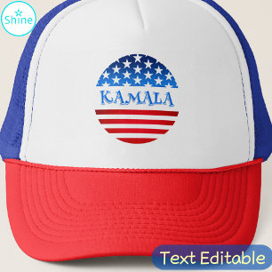 Stem Kamala Harris USA Vlag Typografie Aangepaste Trucker Pet