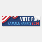 Stem Kamala Harris voor President 2024 Blauw Bumpersticker (Voorkant)
