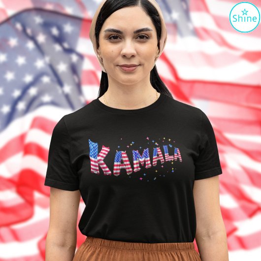 Stem Kamala Harris voor President USA Flag Alphabe Tri-Blend Shirt