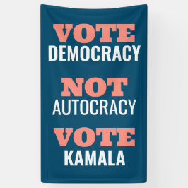 Stem Kamala niet autocratie Gepersonaliseerd Spandoek