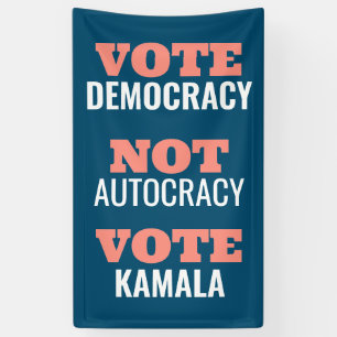 Stem Kamala niet autocratie Gepersonaliseerd Spandoek