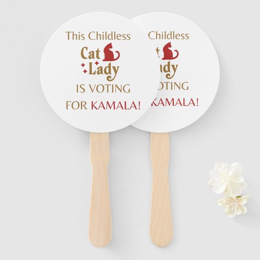 Stem Kamala Sign/Fan Handwaaier (Voorkant en achterkant)