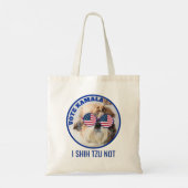 Stem Kamala USA vlag Shih Tzu Niet schattige hond Tote Bag (Achterkant)