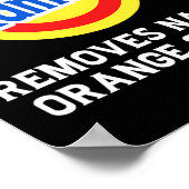 Stem Kamala Verwijdert Nasty Oranje Vlekken Wasmid Poster (Hoek)