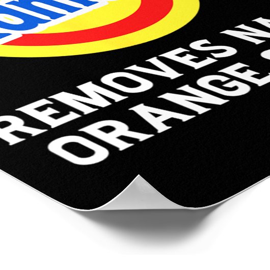 Stem Kamala Verwijdert Nasty Oranje Vlekken Wasmid Poster (Hoek)