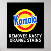 Stem Kamala Verwijdert Nasty Oranje Vlekken Wasmid Poster (Voorkant)