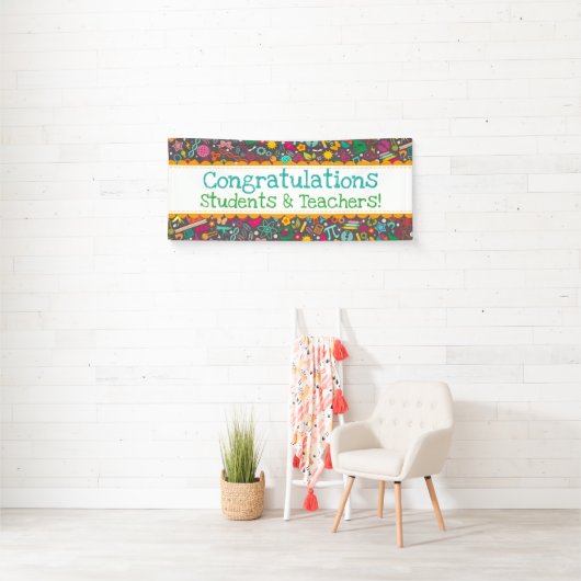STEM Kinder Rock Custom Message School Learning Spandoek (Insitu)