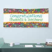 STEM Kinder Rock Custom Message School Learning Spandoek (Beurs)