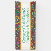 STEM Kinder Rock Custom Message School Learning Spandoek (Verticaal)