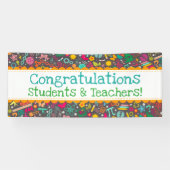 STEM Kinder Rock Custom Message School Learning Spandoek (Horizontaal)