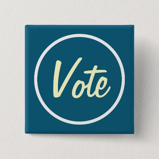 STEM-kwadraat Vierkante Button 5,1 Cm (Voorkant)