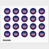 STEM — Laat Je Stem Horen Ronde Sticker (Vel)