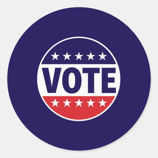 STEM — Laat Je Stem Horen Ronde Sticker (Voorkant)