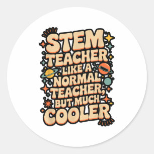 Stem Leraar Definitie Grappige Wetenschap Wiskunde Ronde Sticker