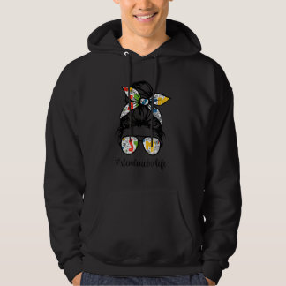 STEM Leraar Rommelige Knot Leven Haar Bril Terug n Hoodie