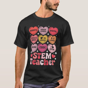 Stem Leraar Valentijnsdag Wetenschap Technologie W T-shirt