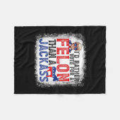 Stem liever op een misdadiger dan op een Jack Trum Fleece Deken (Voorkant (Horizontaal))