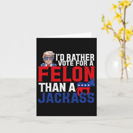 Stem liever op een misdadiger dan op een Jack Trum Kaart (Gele Bloem)