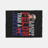 Stem liever op Felon dan op een Jack Funny Trump 2 Fleece Deken (Voorkant (Horizontaal))