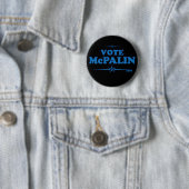 Stem McPALIN Campaign Badge. McCAIN PALIN Ronde Button 5,7 Cm (In situ)