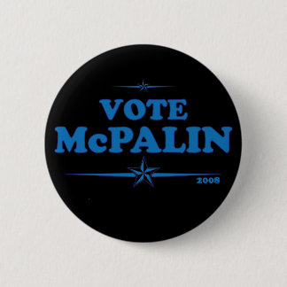 Stem McPALIN Campaign Badge. McCAIN PALIN Ronde Button 5,7 Cm