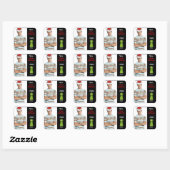 Stem me op Prom King (Groen) Vierkante Sticker (Vel)