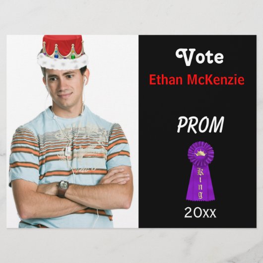 Stem me voor Prom King (Paars) Flyer (Voorkant)