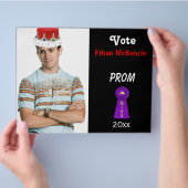 Stem me voor Prom King (Paars) Flyer (Hand)