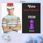 Stem me voor Prom King (Paars) Flyer (Enkel)