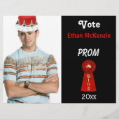 Stem me voor Prom King (rood) Flyer (Voorkant)