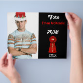 Stem me voor Prom King (rood) Flyer (Hand)
