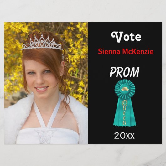 Stem me voor Prom Queen (Aqua) Flyer (Voorkant)