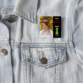 Stem me voor Prom Queen (Groen) Vierkante Button 5,1 Cm (In situ)