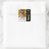 Stem me voor Prom Queen (Groen) Vierkante Sticker (Tas)