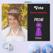 Stem me voor Prom Queen (Paars) Flyer (Enkel)