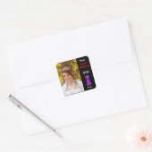 Stem me voor Prom Queen (Paars) Vierkante Sticker (Envelop)