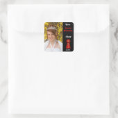 Stem me voor Prom Queen (Red) Vierkante Sticker (Tas)