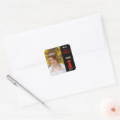 Stem me voor Prom Queen (Red) Vierkante Sticker (Envelop)