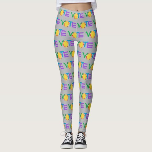 Stem met de Zon / Leuk Uit de Stem / Stem met Zon Leggings (Voorkant)